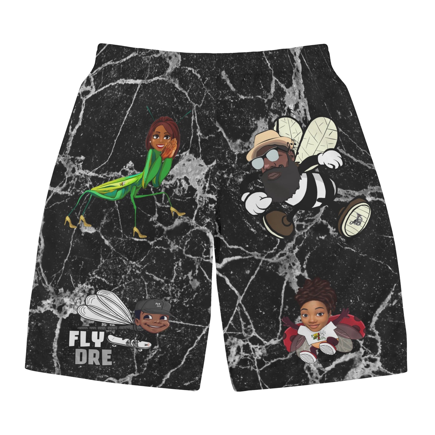 Black Insect Famili Men's All Over Print Board Shorts