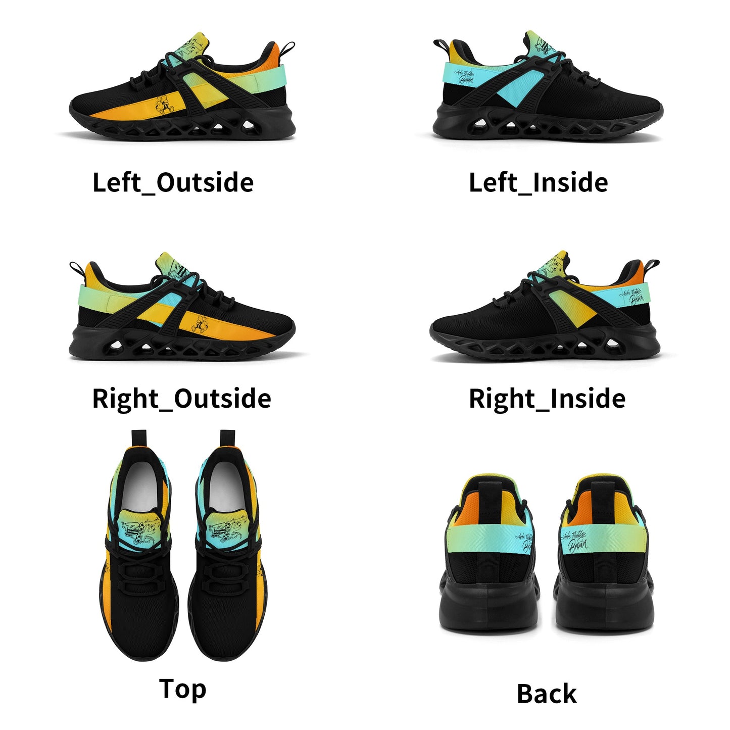 Black Insect Famili  Men's New Elastic Sport Sneakers
