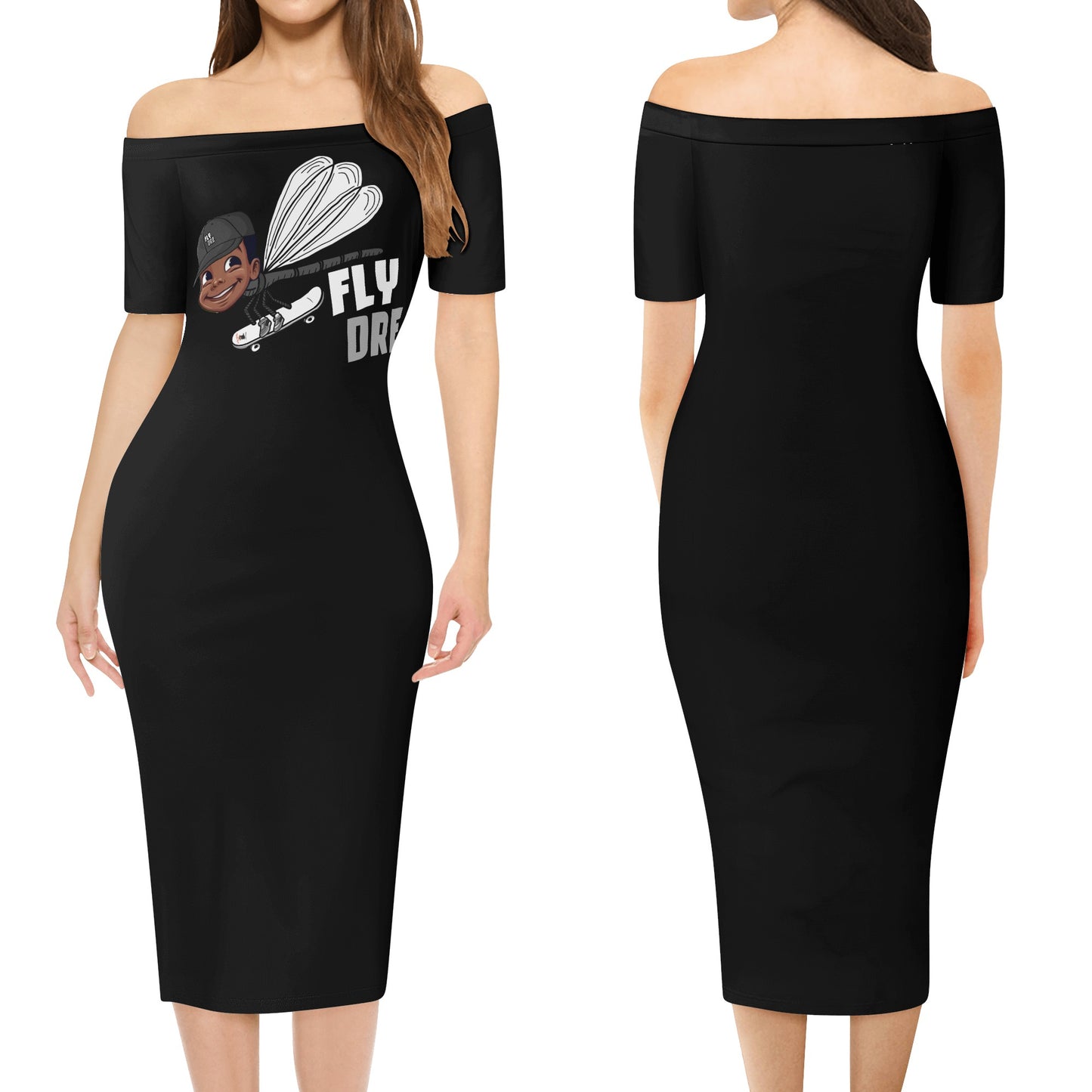 Fly Dre Womens Off The Shoulder Office Lady Dress