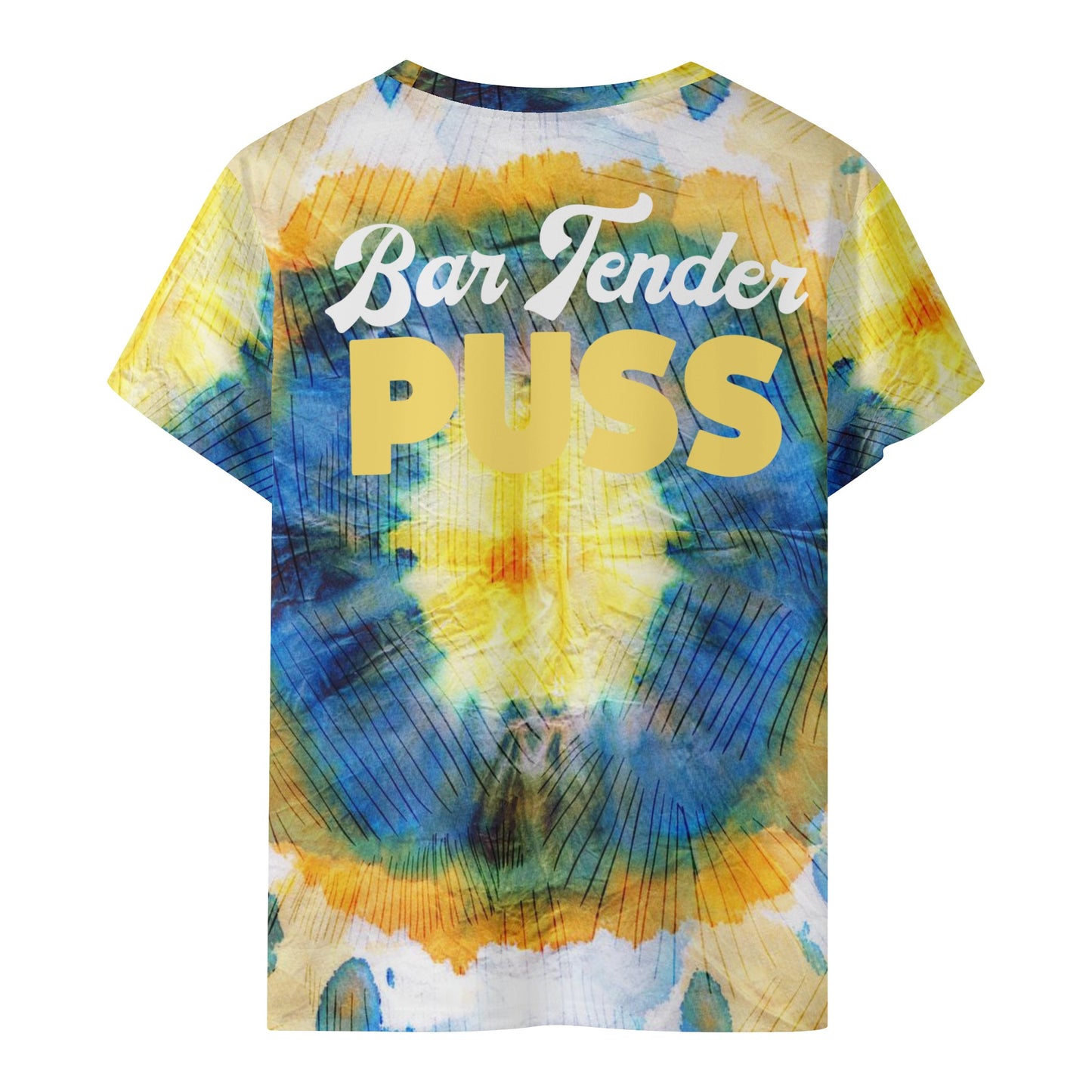 Bar Tender Puss Kids All Over Print Short Sleeve T-Shirt