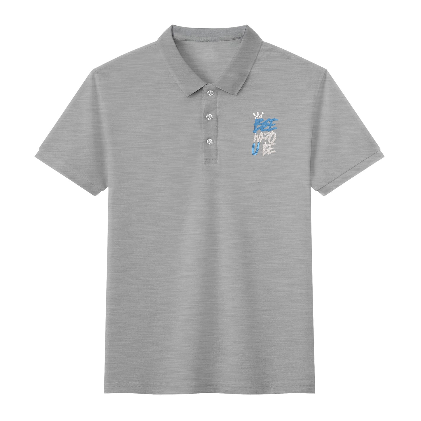 Bee Who U Be Embroidered Unisex Cotton Polo Shirt With Logo