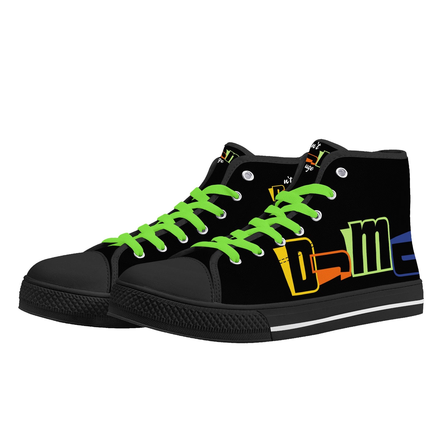 DJMD Womens High Top Canvas Shoes - Customized Tongue