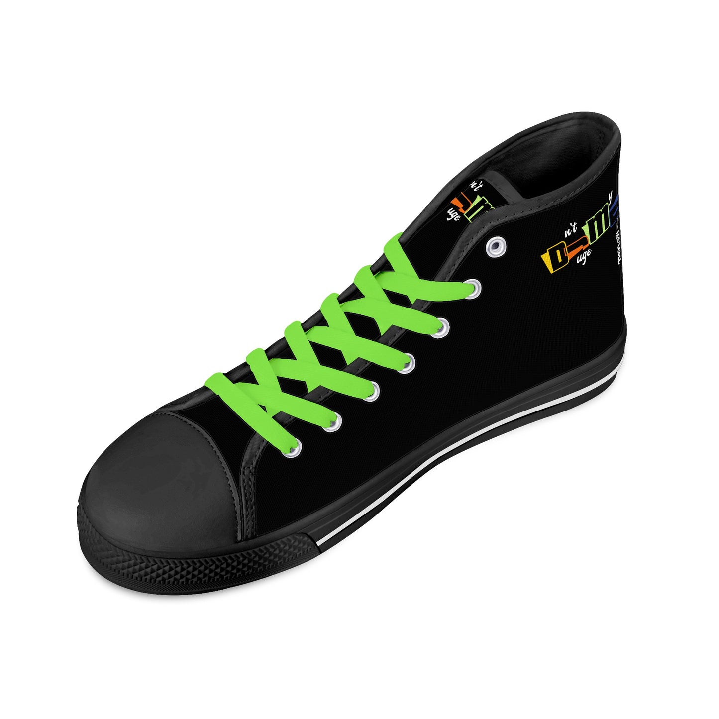 DJMD Womens High Top Canvas Shoes - Customized Tongue
