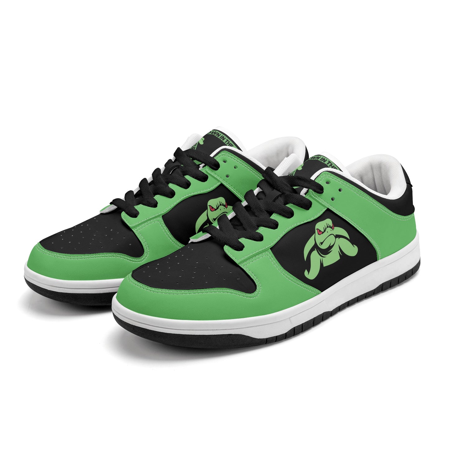 Turtle Womens Dunk Stylish Low Top Leather Sneakers