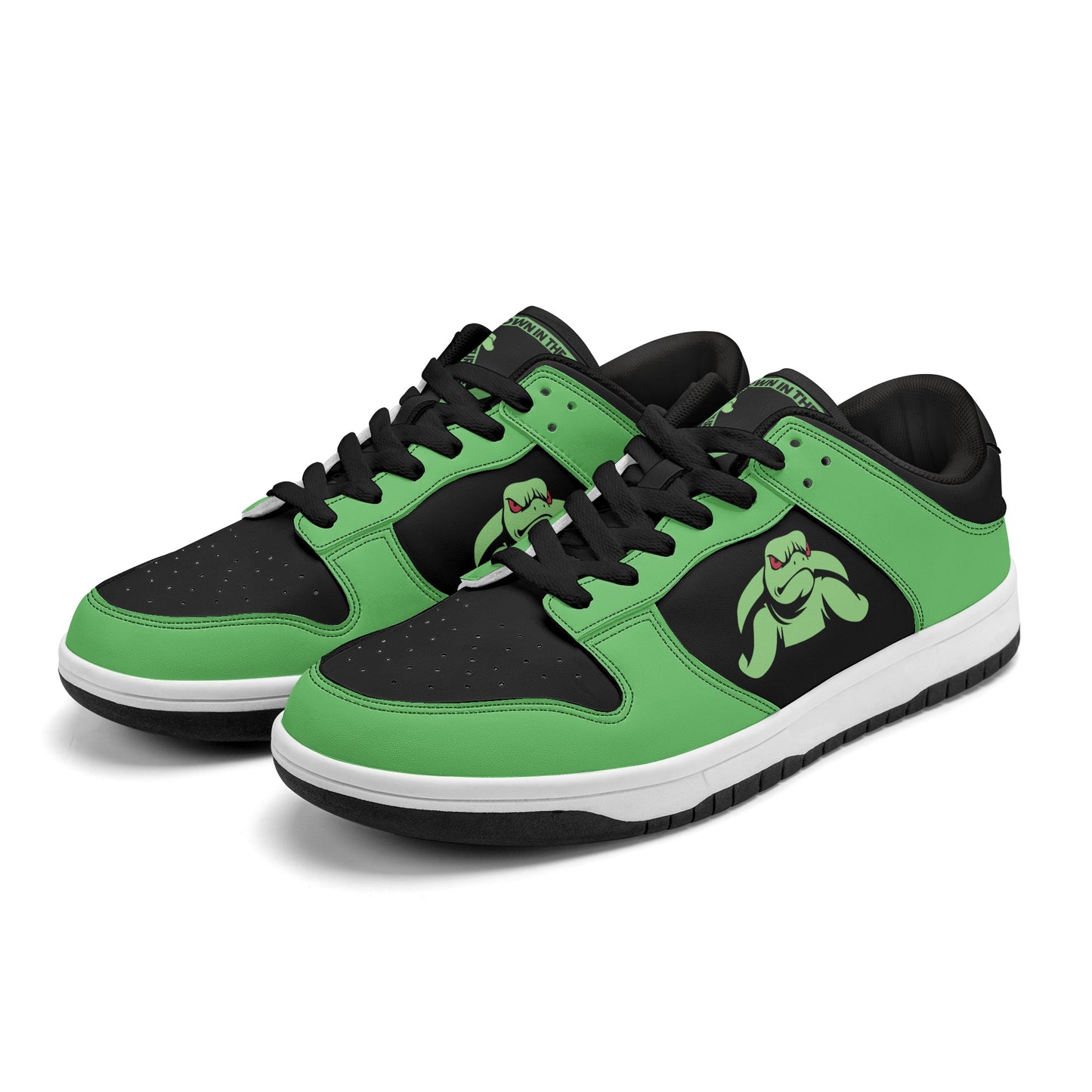Turtle Womens Dunk Stylish Low Top Leather Sneakers