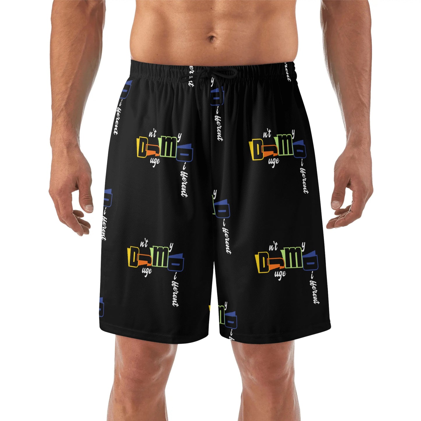 Dnt Juge My Different Mens Lightweight Hawaiian Beach Shorts