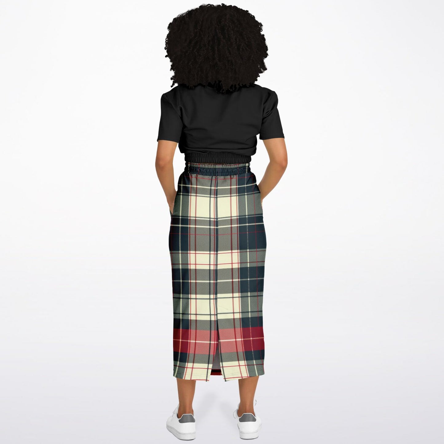Formula Strawberry Cropped Short Sleeve Sweatshirt and Long Pocket Skirt Set – AOP