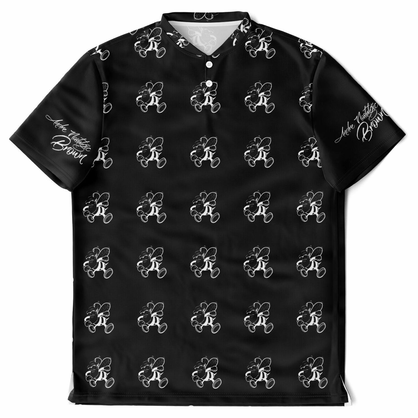 Blk Insct Famili Blade Collar Polo Shirt - AOP