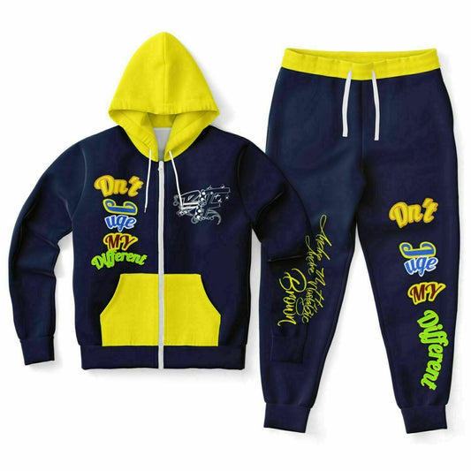 Dnt Juge My Different Athletic Ziphoodie & Jogger - AOP