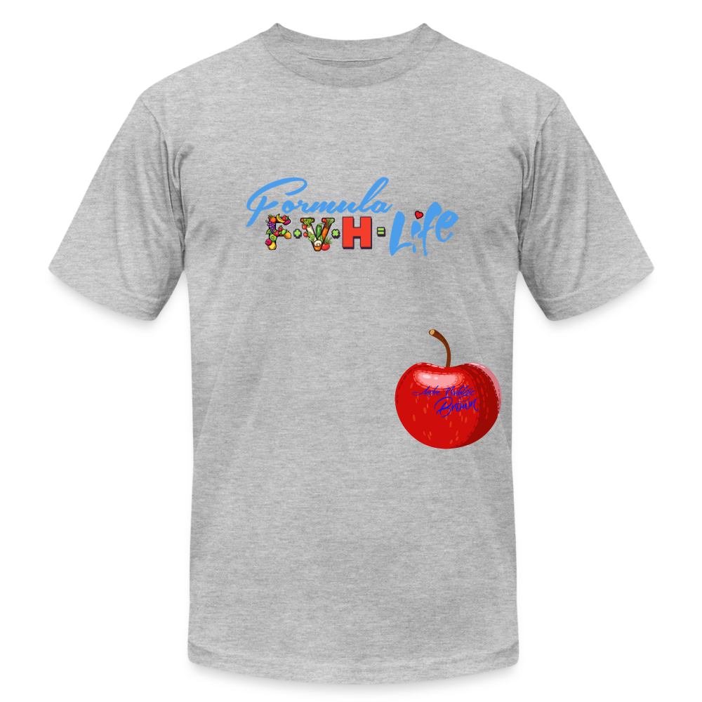 Formula F + V x H = Life Unisex Jersey T-Shirt by Bella + Canvas - heather gray