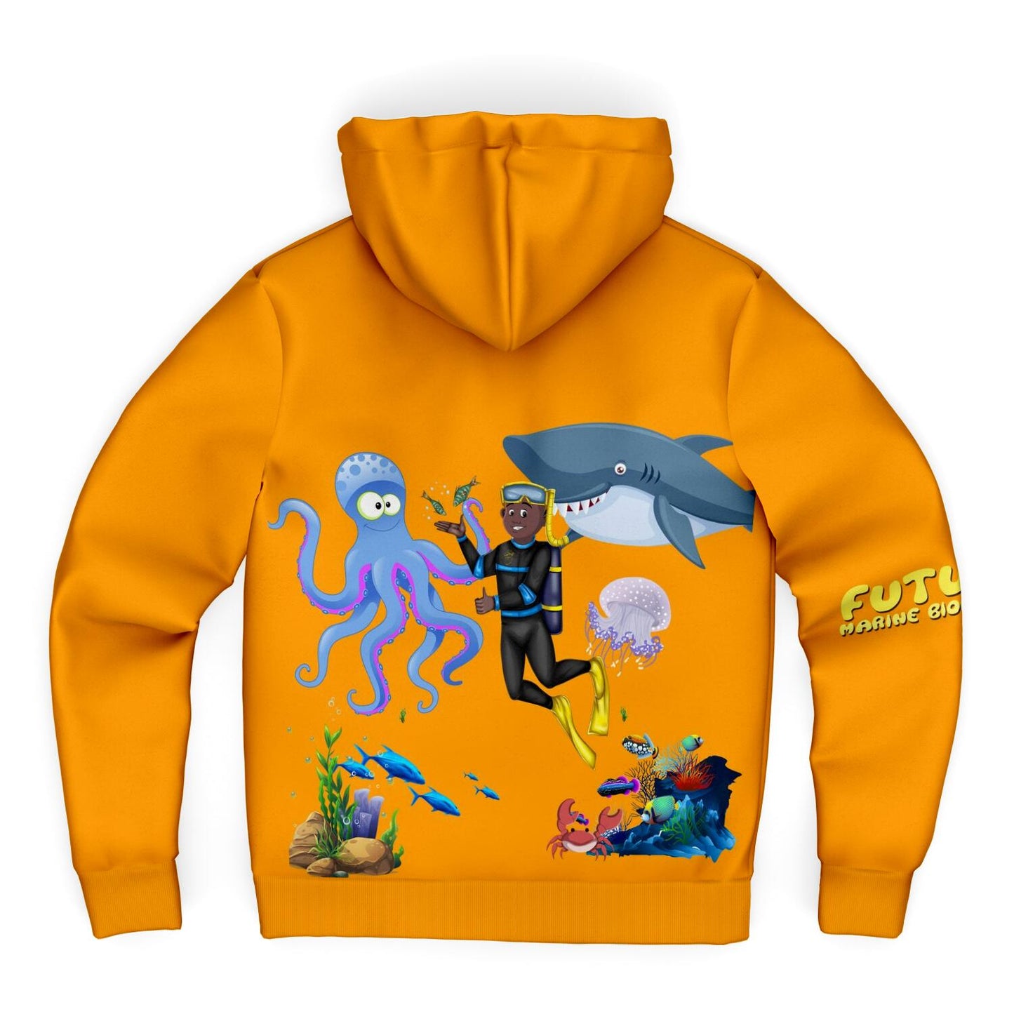 Orange Aquatic Kid Hoodie