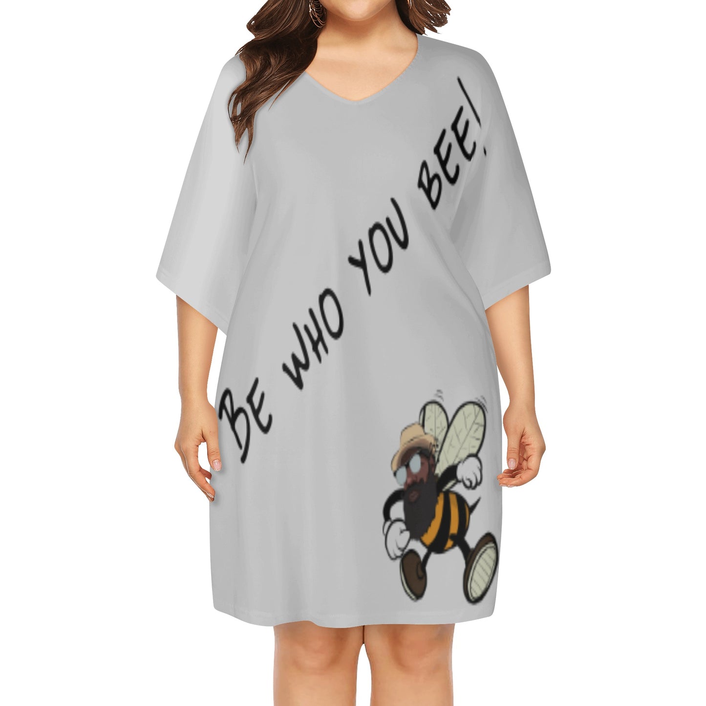 Be Who You BeeWomen's Daily Plus Size Loose Dress