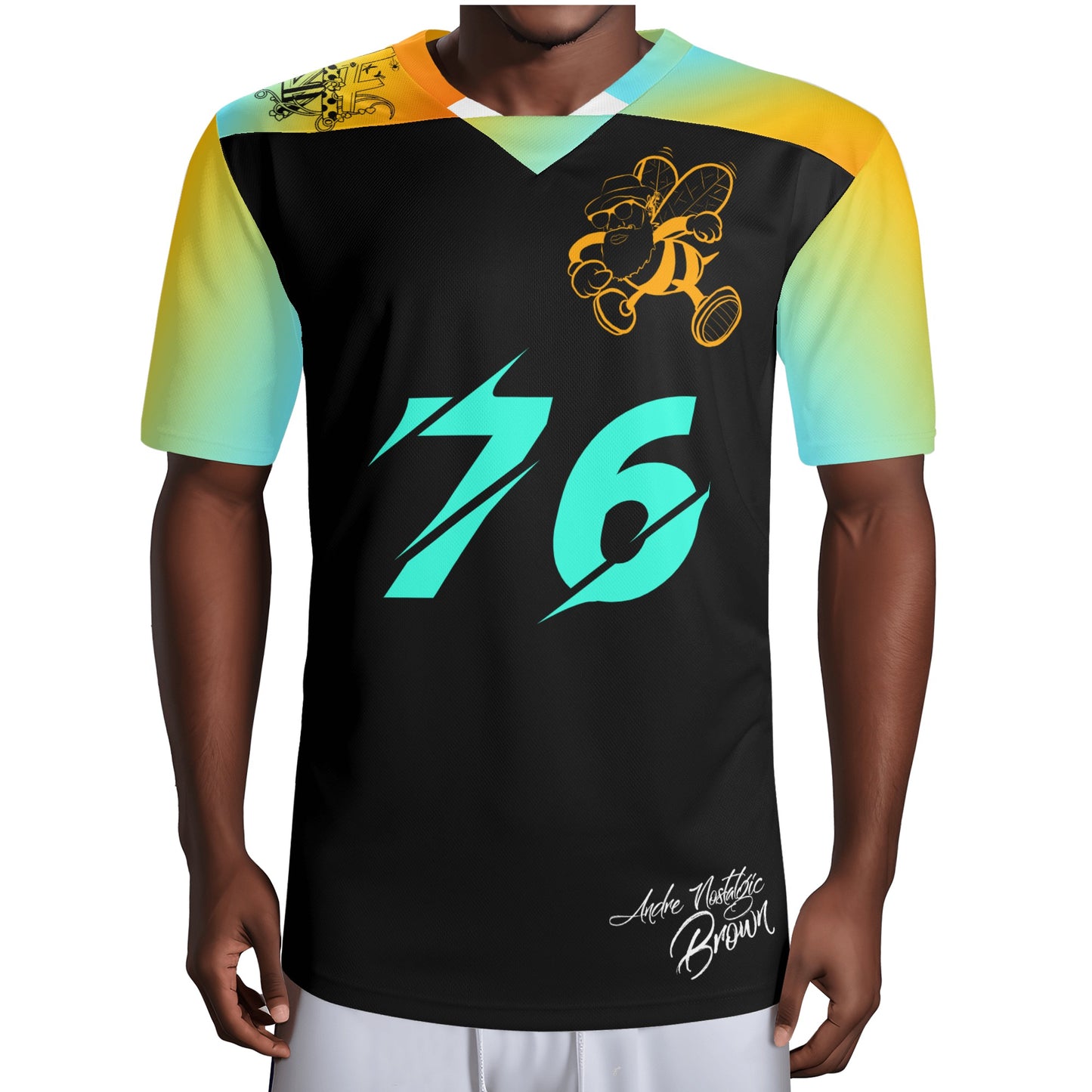 Blk Insct Famili Mens All Over Printing Rugby Jersey