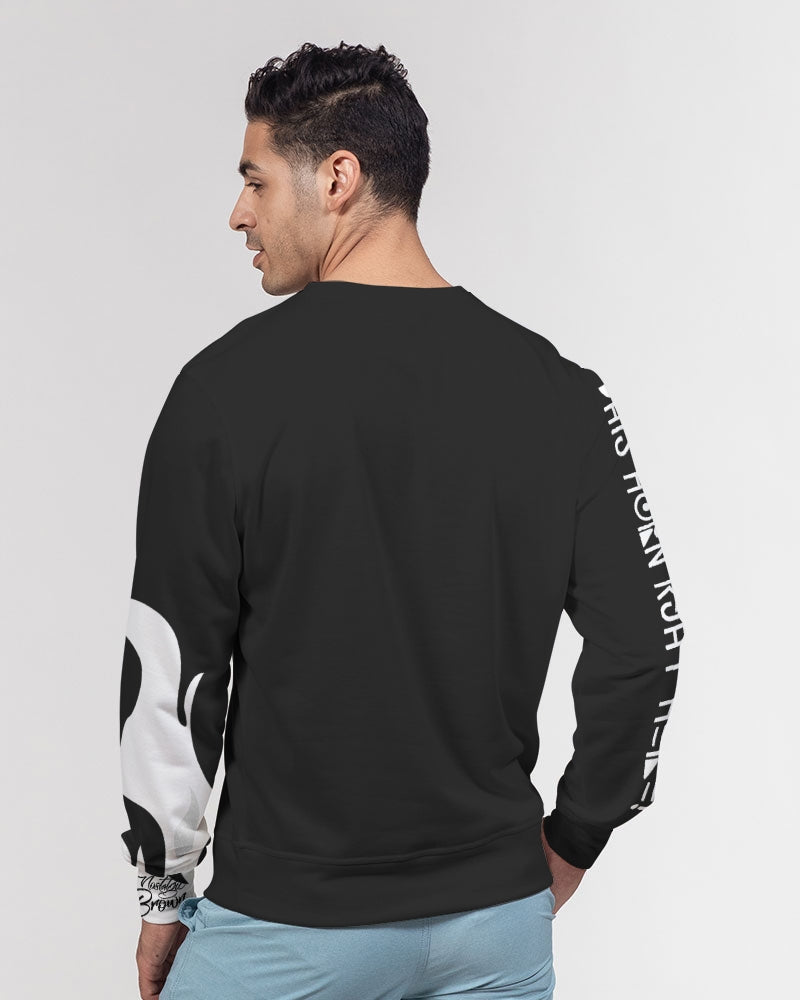 Dhis Horn Rght Here Trumpet 🎺 Men's Classic French Terry Crewneck Pullover