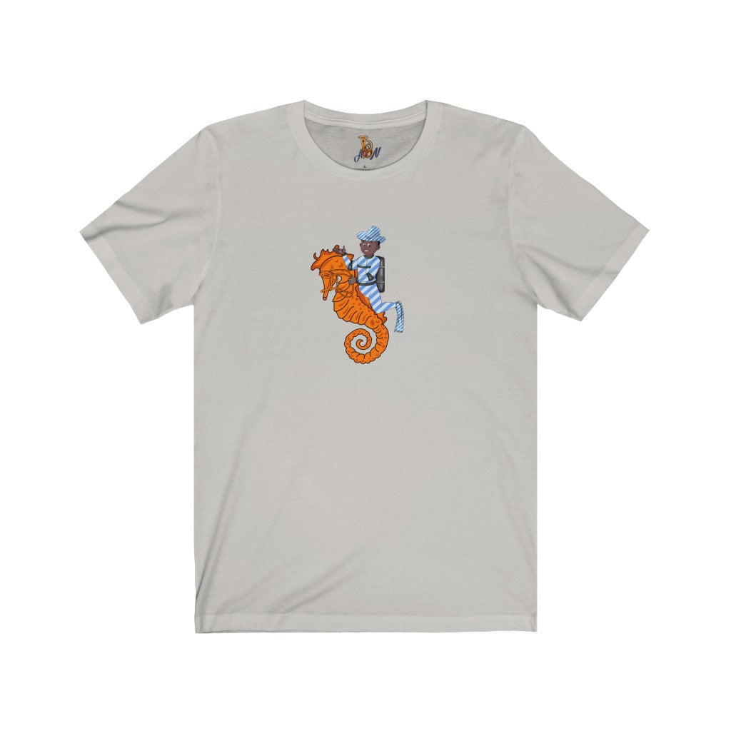 Seahorse Rider's orange Jersey Short Sleeve Tee