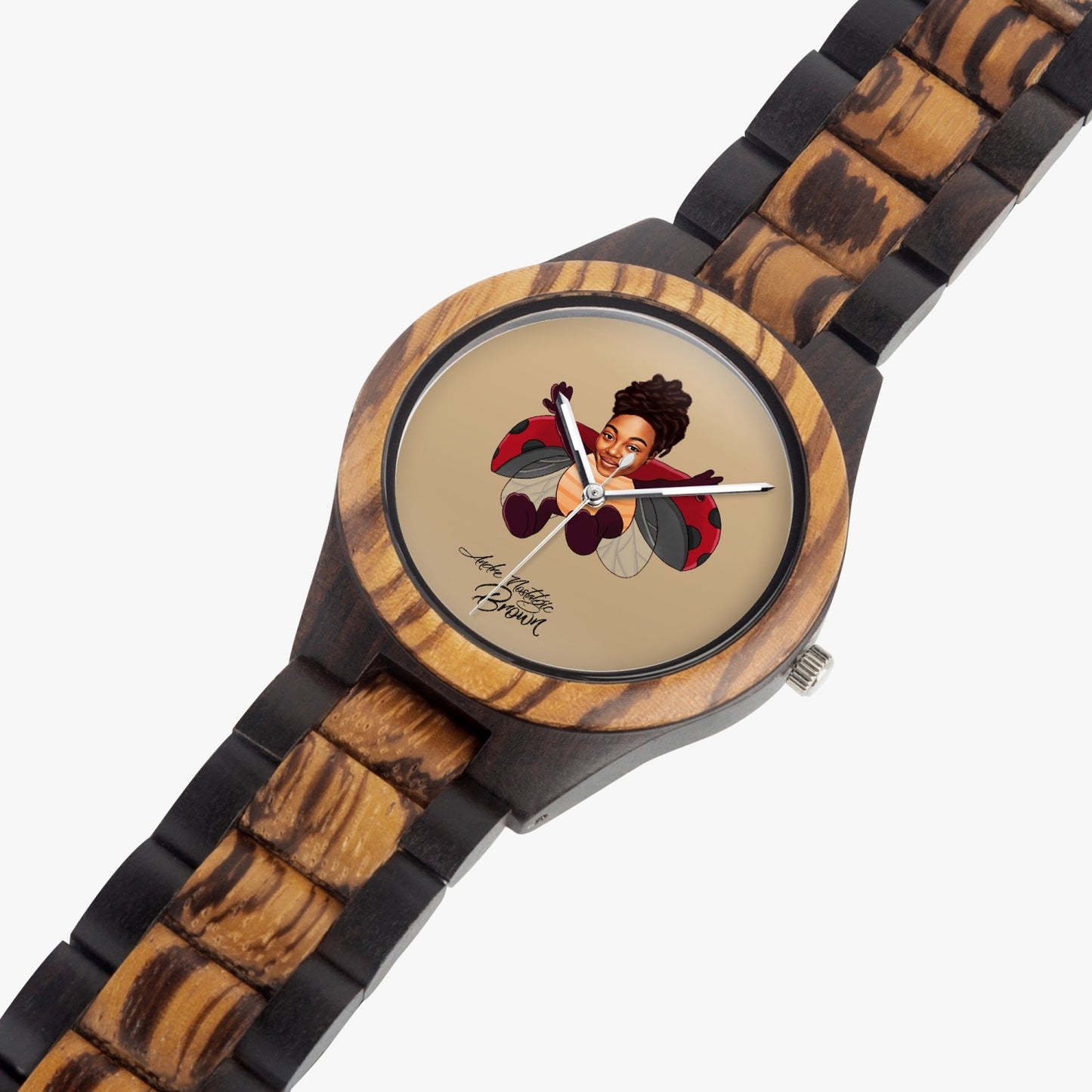 Gifted  Indian Ebony Wooden Watch