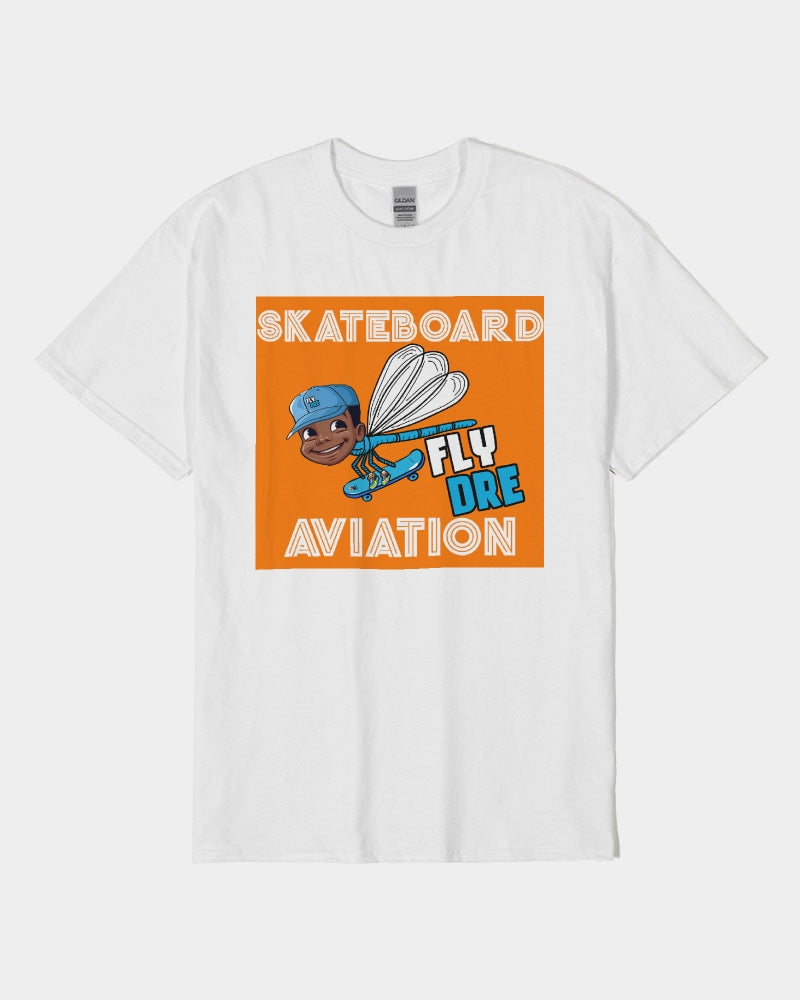 Fly Dre SkateBoard Aviation Unisex Heavy Cotton T-Shirt