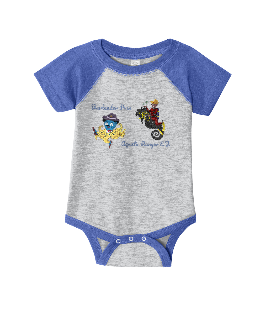 Sea Adventures Baby™ Embroidered Infant Baseball Fine Jersey Bodysuit or Similar