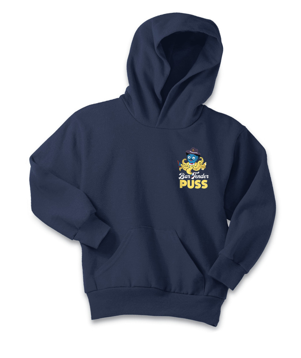 BarTender Puss Kids' Core Fleece Pullover Embroidered Hooded Sweatshirt or Similar