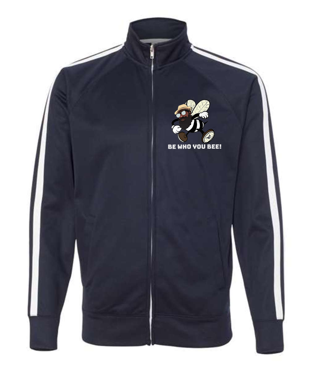 Be Who You Bee Embroidered Unisex Lightweight Poly-Tech Full-Zip Track Jacket