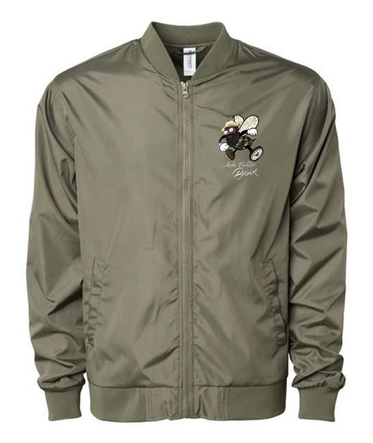 Blk Insct Famili Embroidered Independent Trading Co. - Lightweight Bomber Jacket or Similar