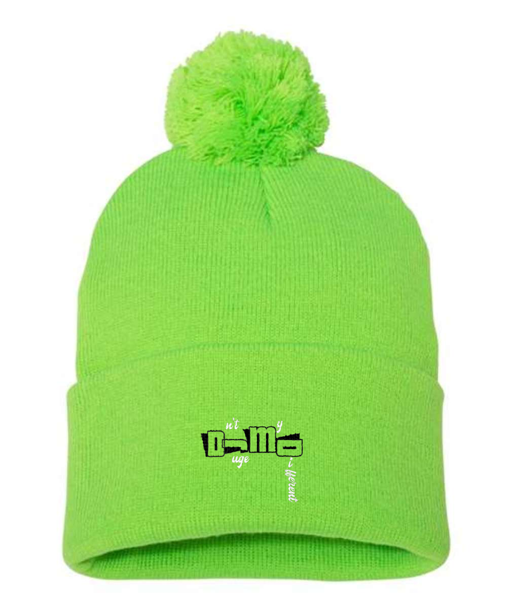 Dnt Juge My Different Embroidered SP15 Pom Pom 12 Knit Beanie