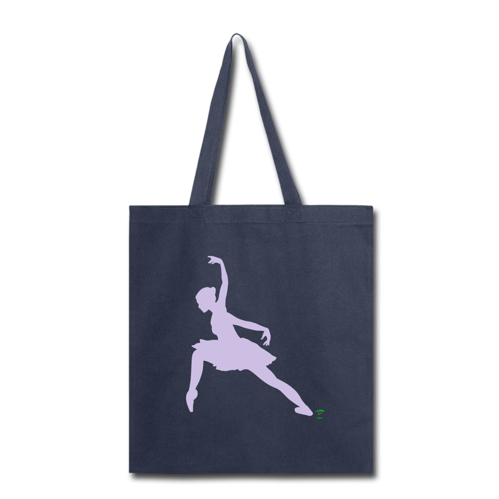 Lead With No Regrets Tote Bag by Andre Nostalgic Brown Collection - navy
