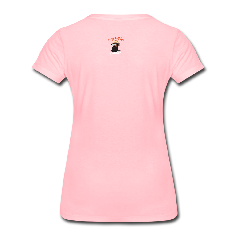 B M J Accessories & Fashions Women’s Premium T-Shirt by Andre Nostalgic Brown Collection - pink