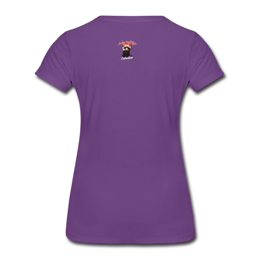 B M J Accessories & Fashions Women’s Premium T-Shirt by Andre Nostalgic Brown Collection - purple
