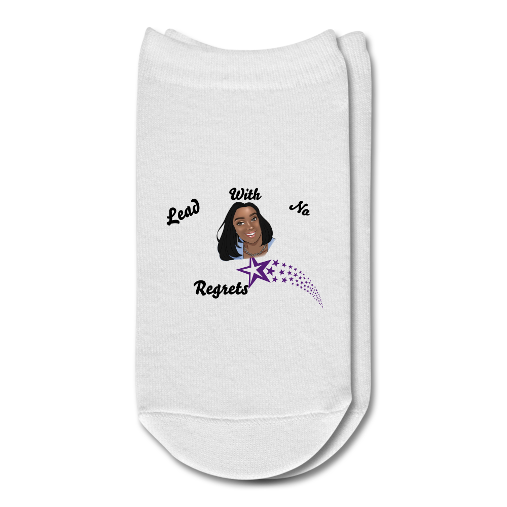 Lead with No Regrets Ankle Socks - white