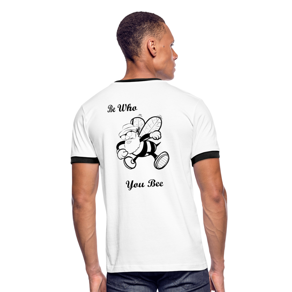 Be Who You Bee Baritone Men's Ringer T-Shirt - white/black