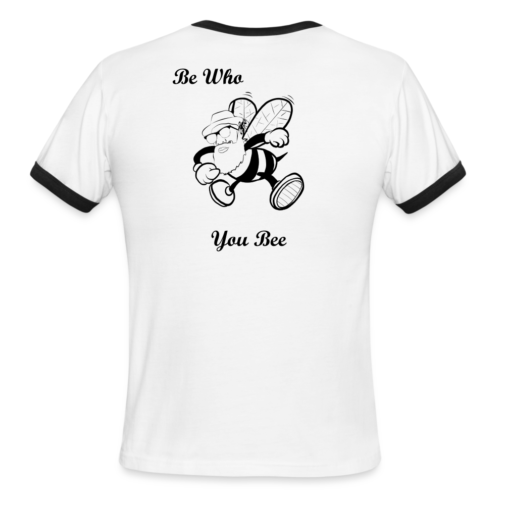 Be Who You Bee Baritone Men's Ringer T-Shirt - white/black